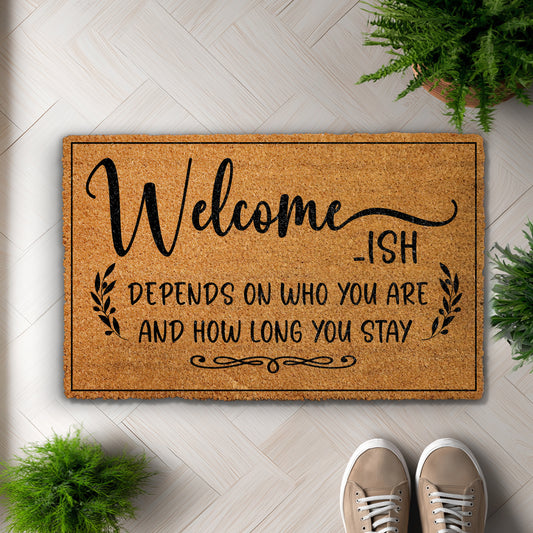 Welcome-Ish, Sarcastic Doormat: Show Your Personality at the Door