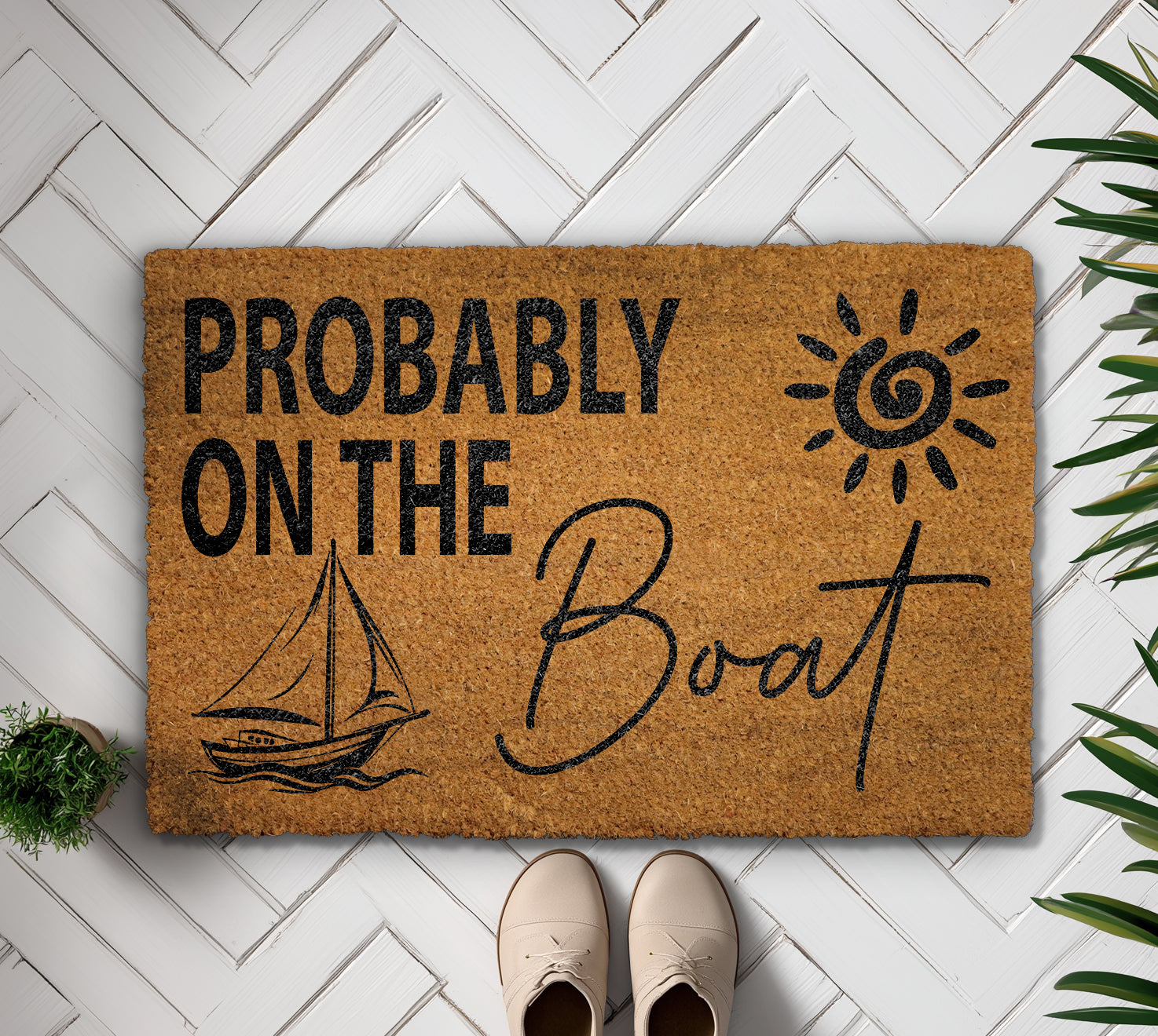 Boating Decor Doormat, Gift For Sailors, Funny Summer Rug