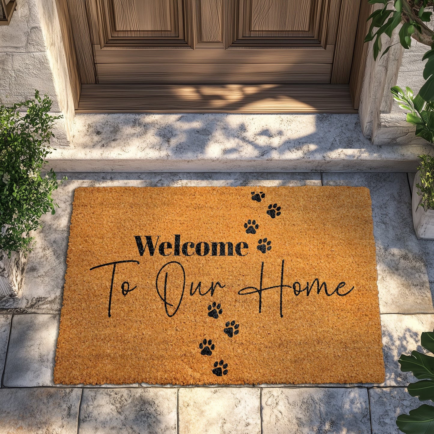 Paw Print Welcome Mat: A Cozy Greeting for Pet Lovers