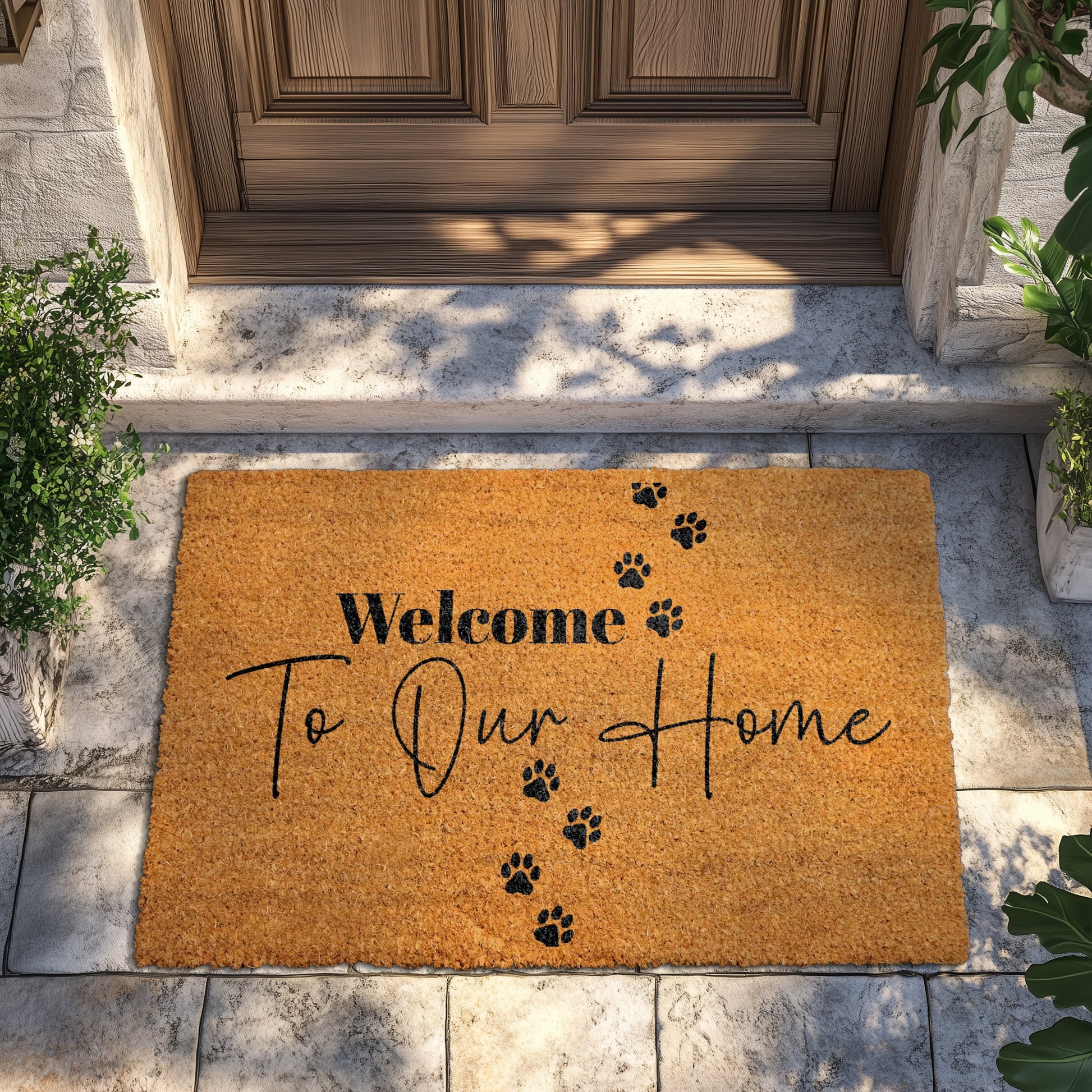 Paw Print Welcome Mat: A Cozy Greeting for Pet Lovers
