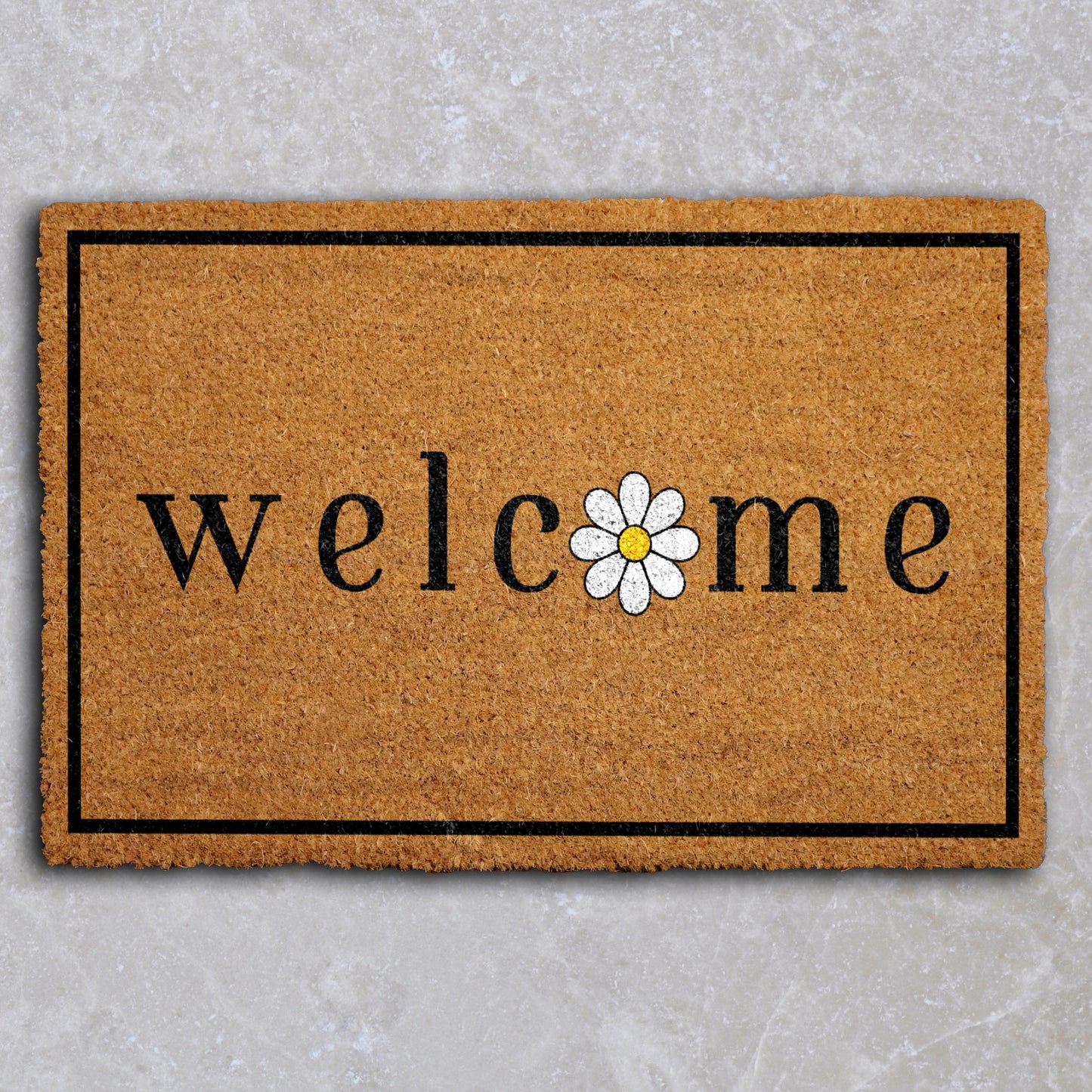 Spring Floral Welcome Mat, Farmhouse Porch Decor, Funny Housewarming Gift