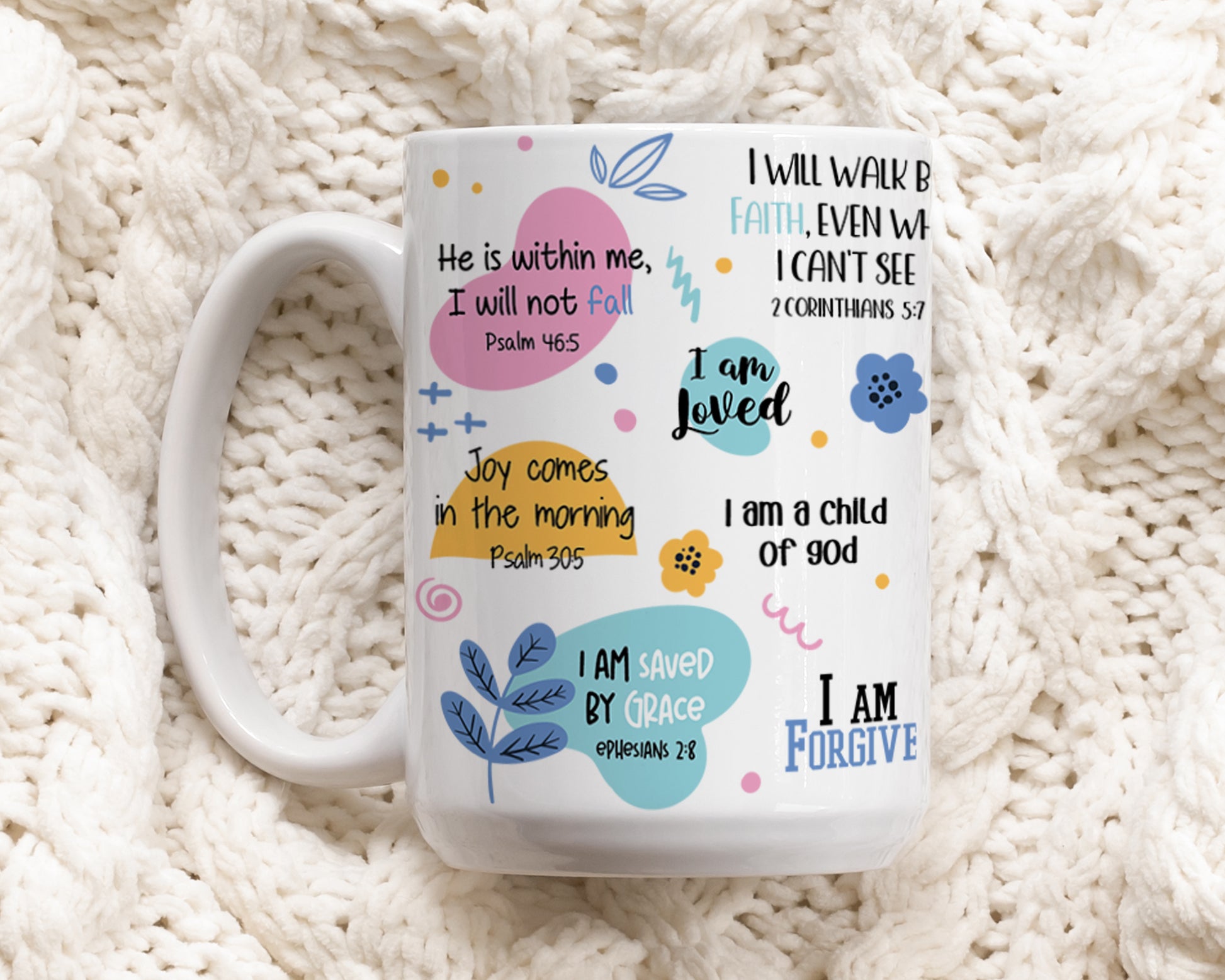 Personalized Bible Verse Mug, Christian Gift with Inspirational Scripture Quotes