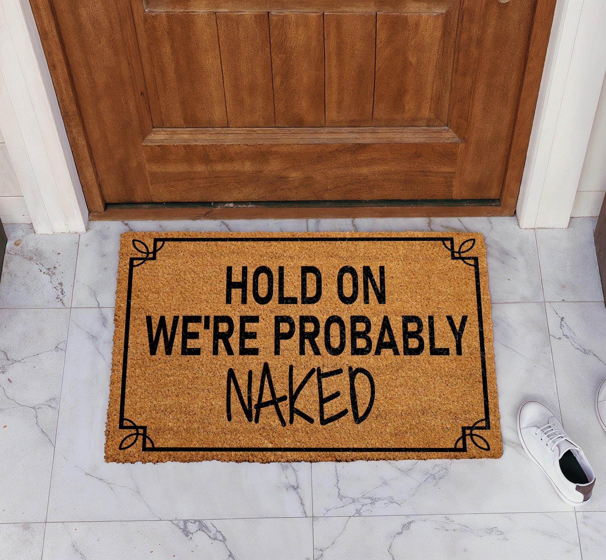 Sarcastic Welcome Mat, Funny Adult Humor Doormat - Novelty Design