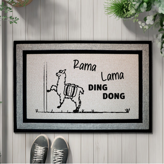 Rama Lama Ding Dong Doormat, Welcome Guests with Humorous Style!