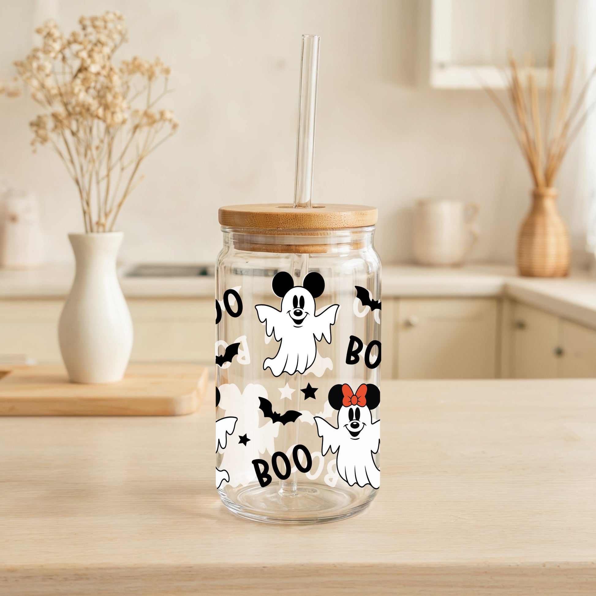 Mickey, Minnie Disney Halloween Can Tumbler - Spooky Season Giftware