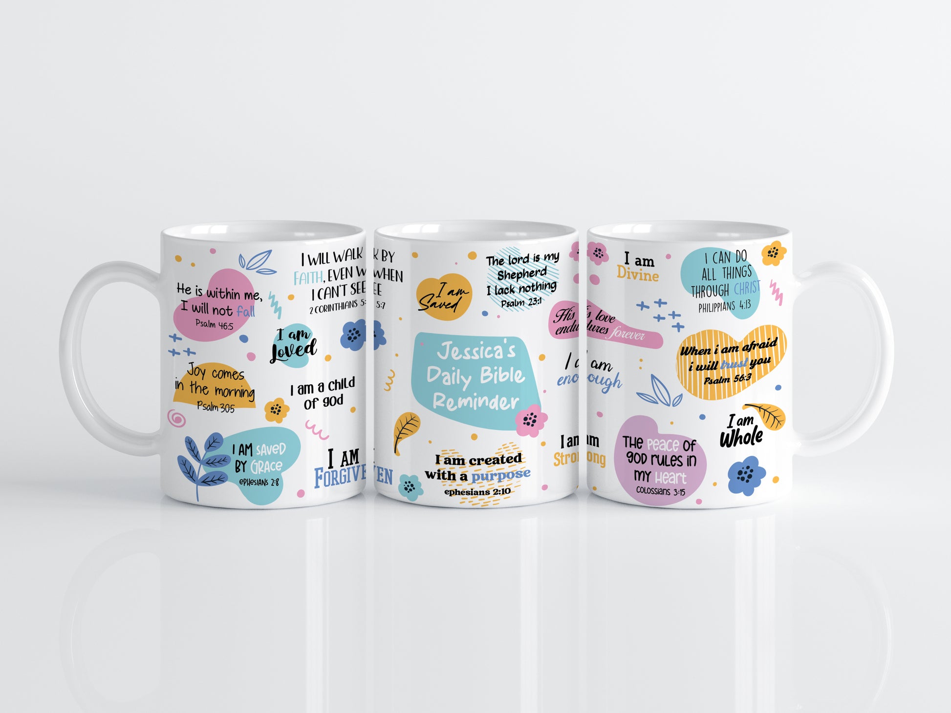 Personalized Bible Verse Mug, Christian Gift with Inspirational Scripture Quotes