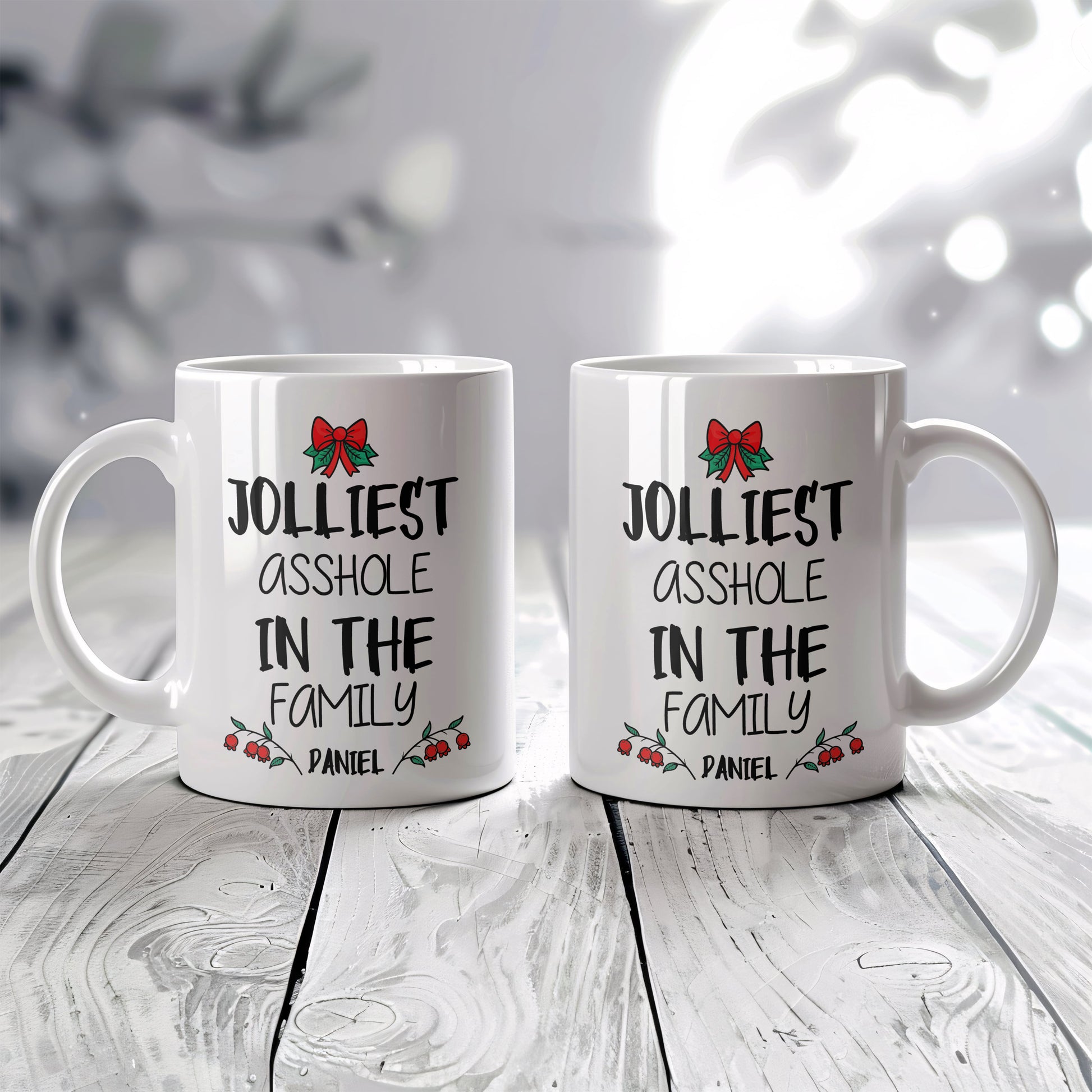 Personalized Swear Word Ceramic Mug, Funny Xmas Gift for Brother