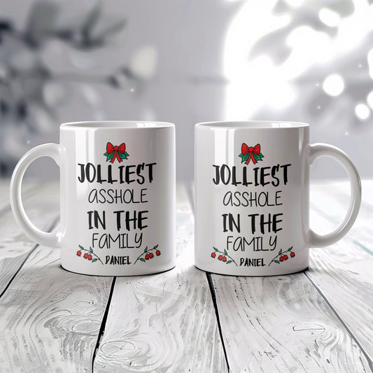 Personalized Swear Word Ceramic Mug, Funny Xmas Gift for Brother