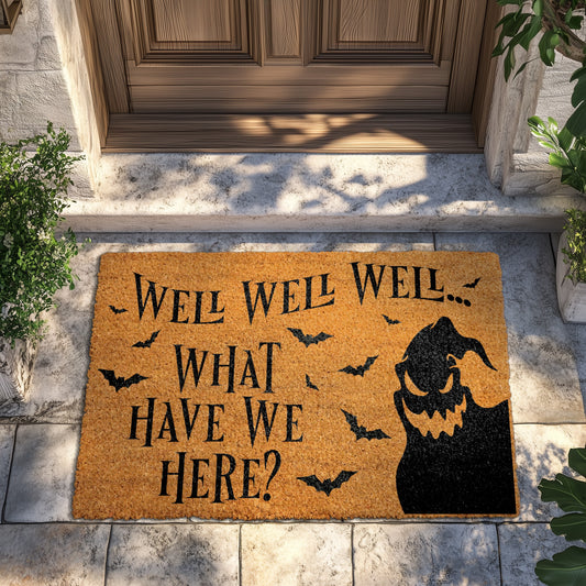 Spooky Bat Porch Rug, Nightmare Inspired Coir Mat for Halloween
