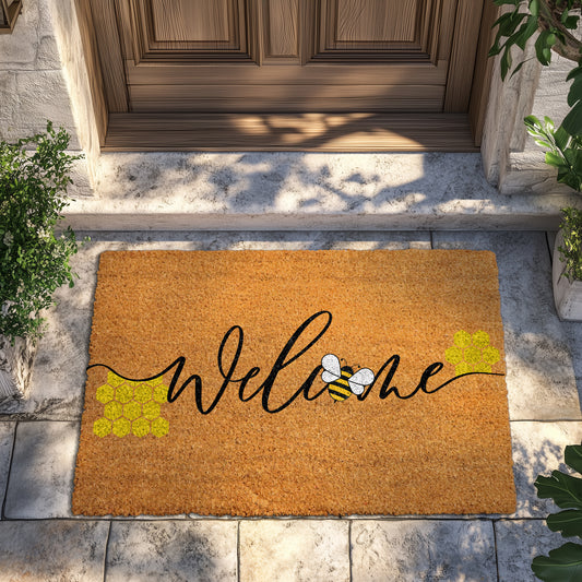 Bee Happy: Welcome guests with our Honeycomb Doormat Collection