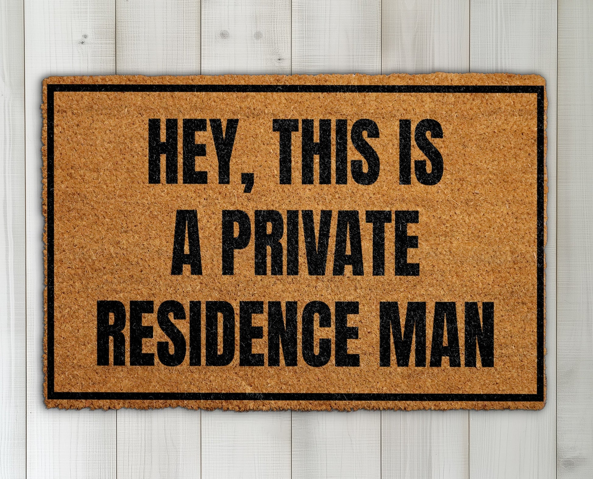 Humorous Welcome Doormat for Man Cave Home Decor, Funny Housewarming Gift