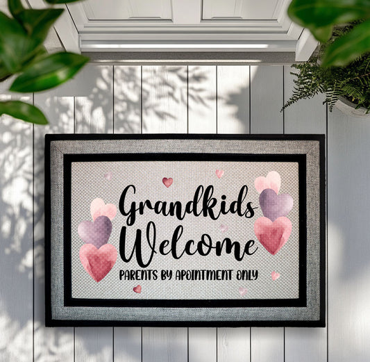 Grandkids Welcome Doormat, Grandparents Porch Rug - Perfect Housewarming Gift!