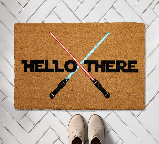 Hello There Lightsaber Doormat: The Ultimate Star Wars Fan Welcome