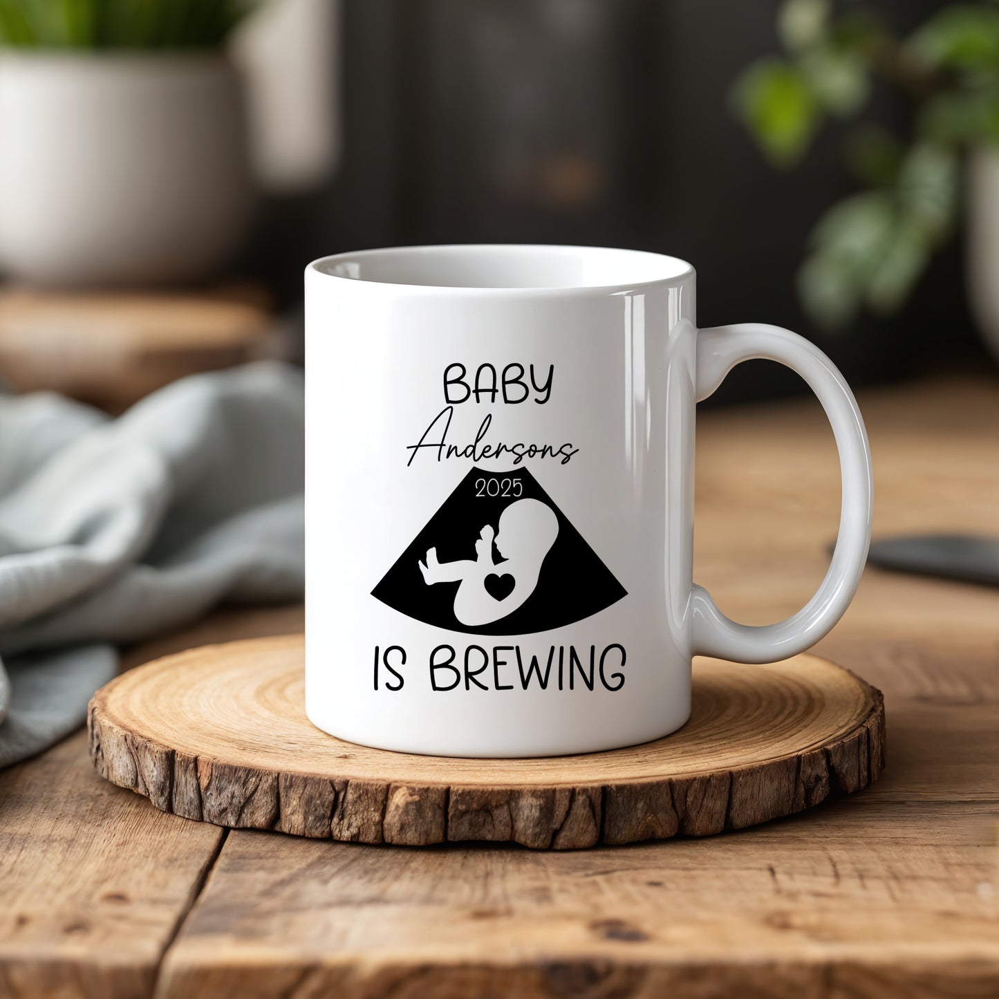 Ultrasound Design Cup, Personalized Baby Shower Gift for Expecting Mom