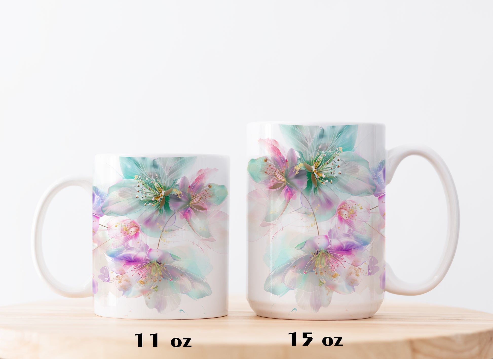 Botanical Coffee Mug, Spring Flower Pottery Tea Cup: Handcrafted Joy