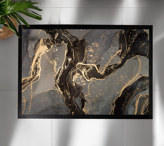 Luxury Marble Print Doormat, Abstract Bath Rug, Unique Housewarming Gift