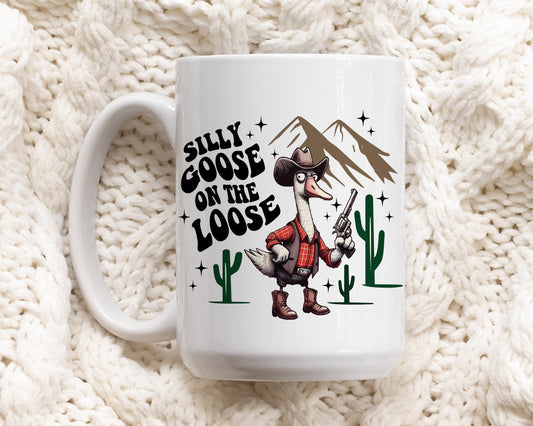 Cute Western Goose Coffee Mug - Quirky Morning Tea Cup