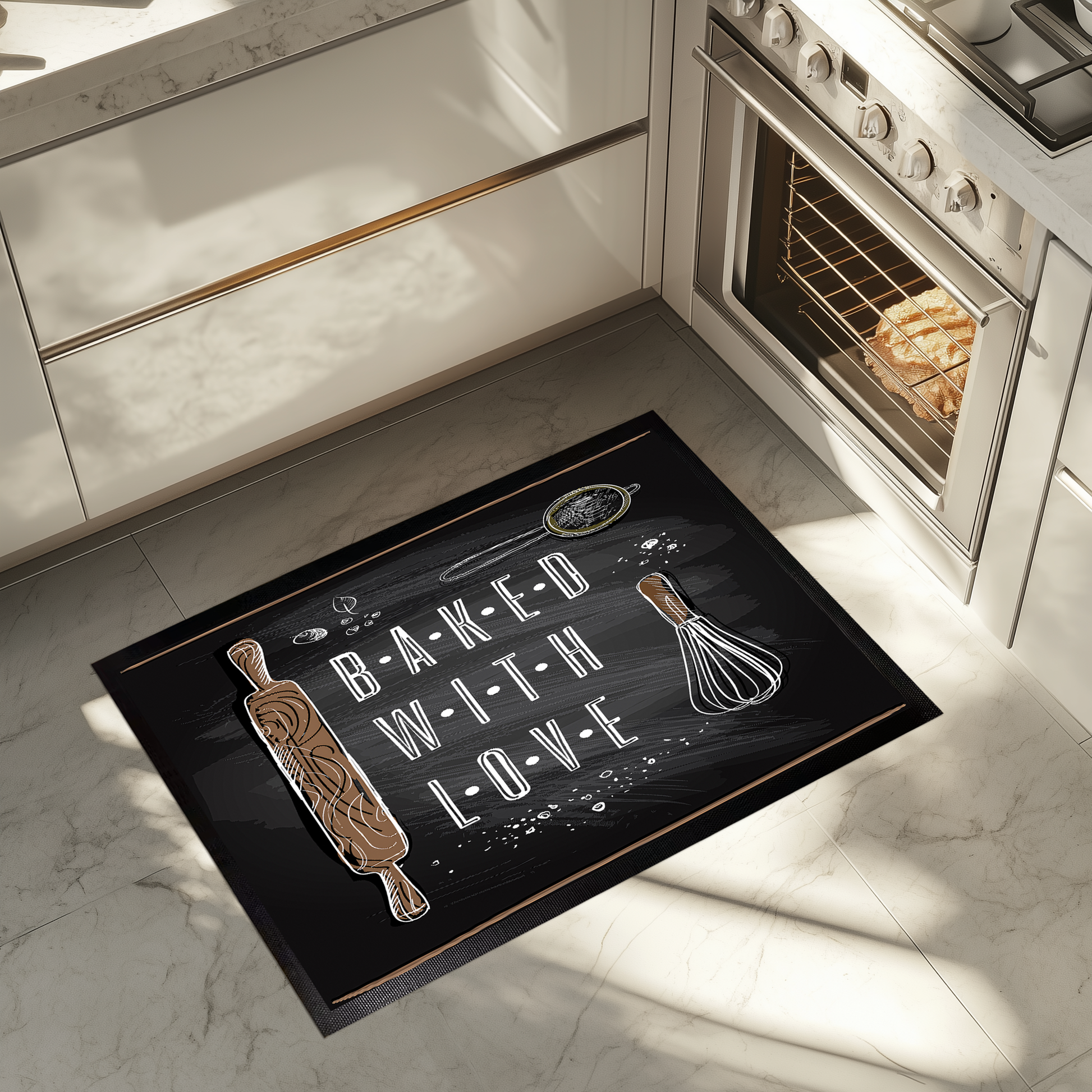 Add Cozy Vibes with Cute, Non-Slip Kitchen Mat, Perfect Gift!