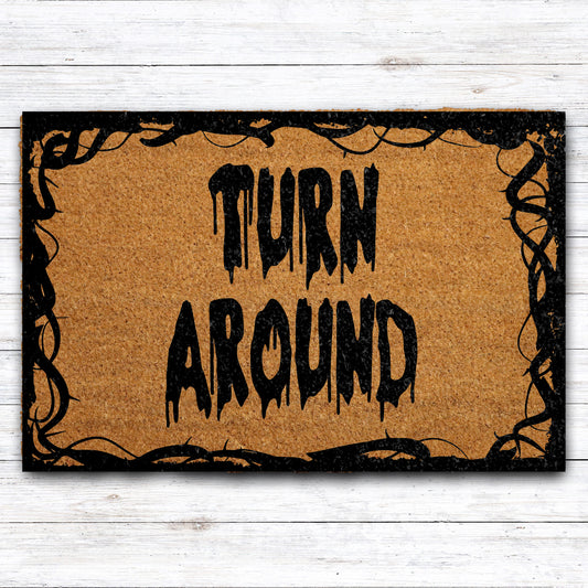 Spooky Halloween Welcome Mat, Gothic Horror Movie Home Decor