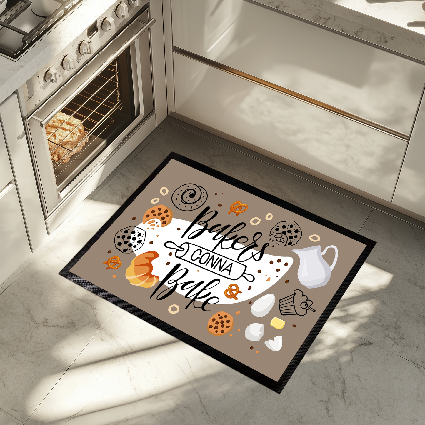 Cute Printed Kitchen Rug, Non-Slip & Washable, Perfect Housewarming Gift