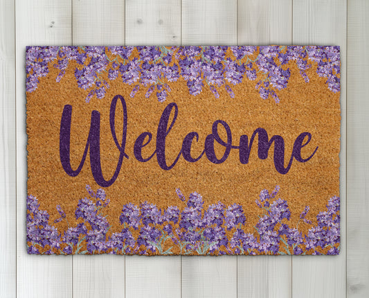 Inviting Floral Welcome Mat, Perfect for Spring Porch Decor