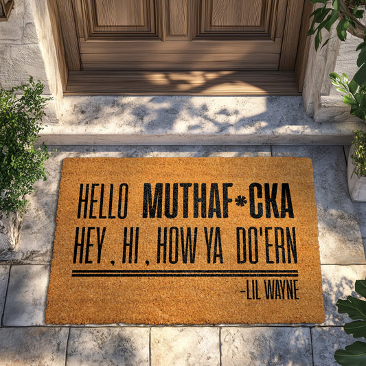 Rapper Fan's Must-Have: Hello Muthafucka Doormat, Hip-Hop Inspired