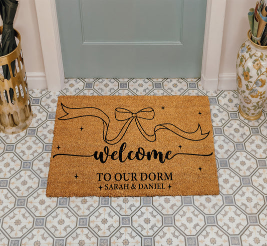 Personalized Dorm Room Doormat, College Student Gift, Welcome Entrance Decor
