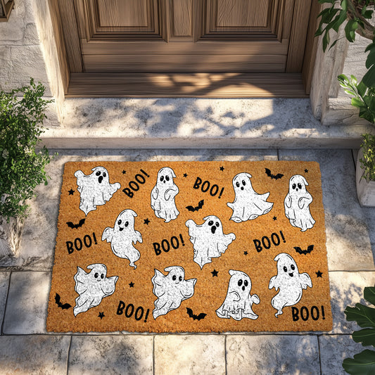 Spooky Boo Welcome Mat, Halloween Ghost Doormat, Funny Housewarming Gift