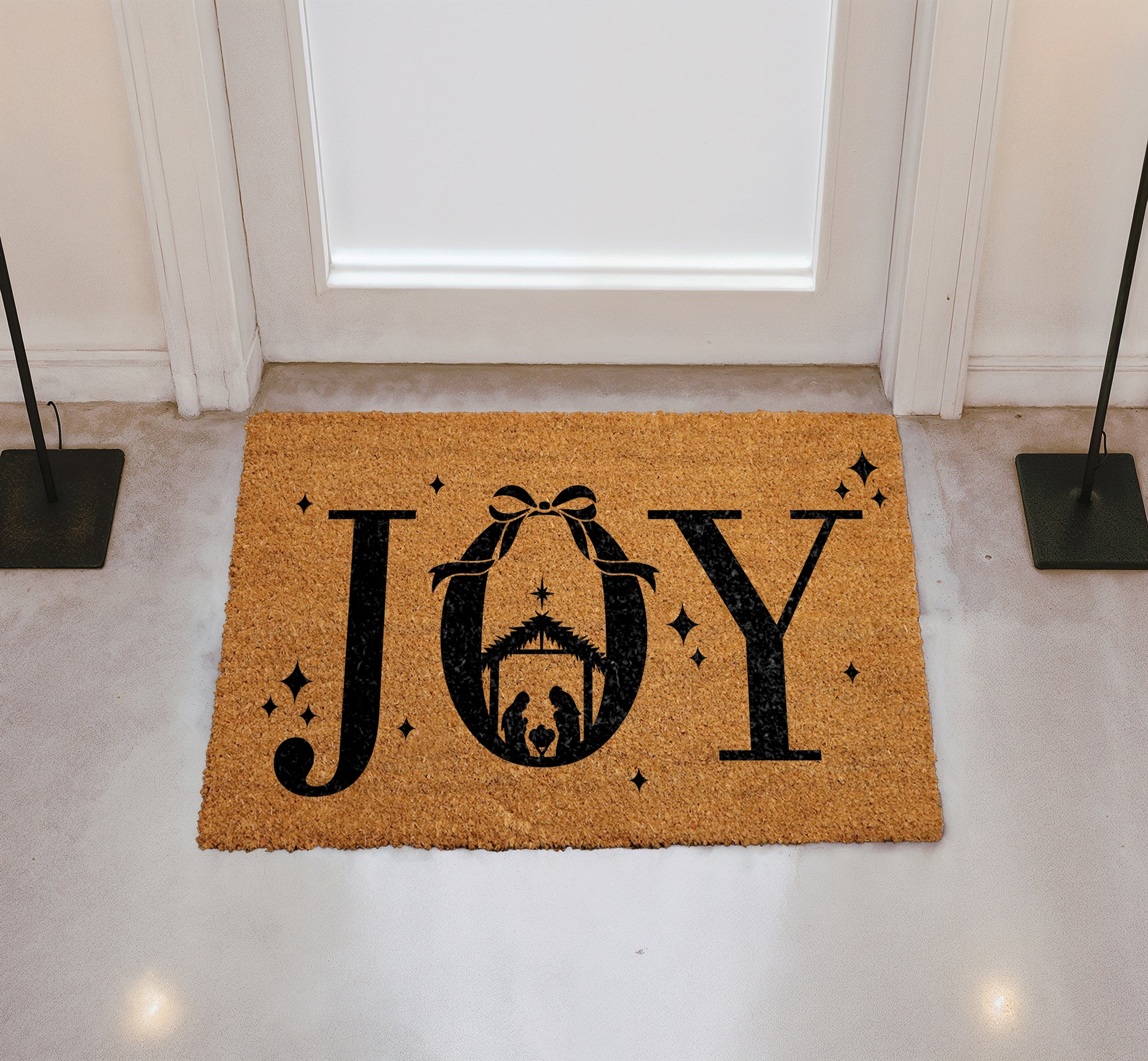 Spread Joy with Religious Nativity Scene Doormat, Perfect Holiday Decor