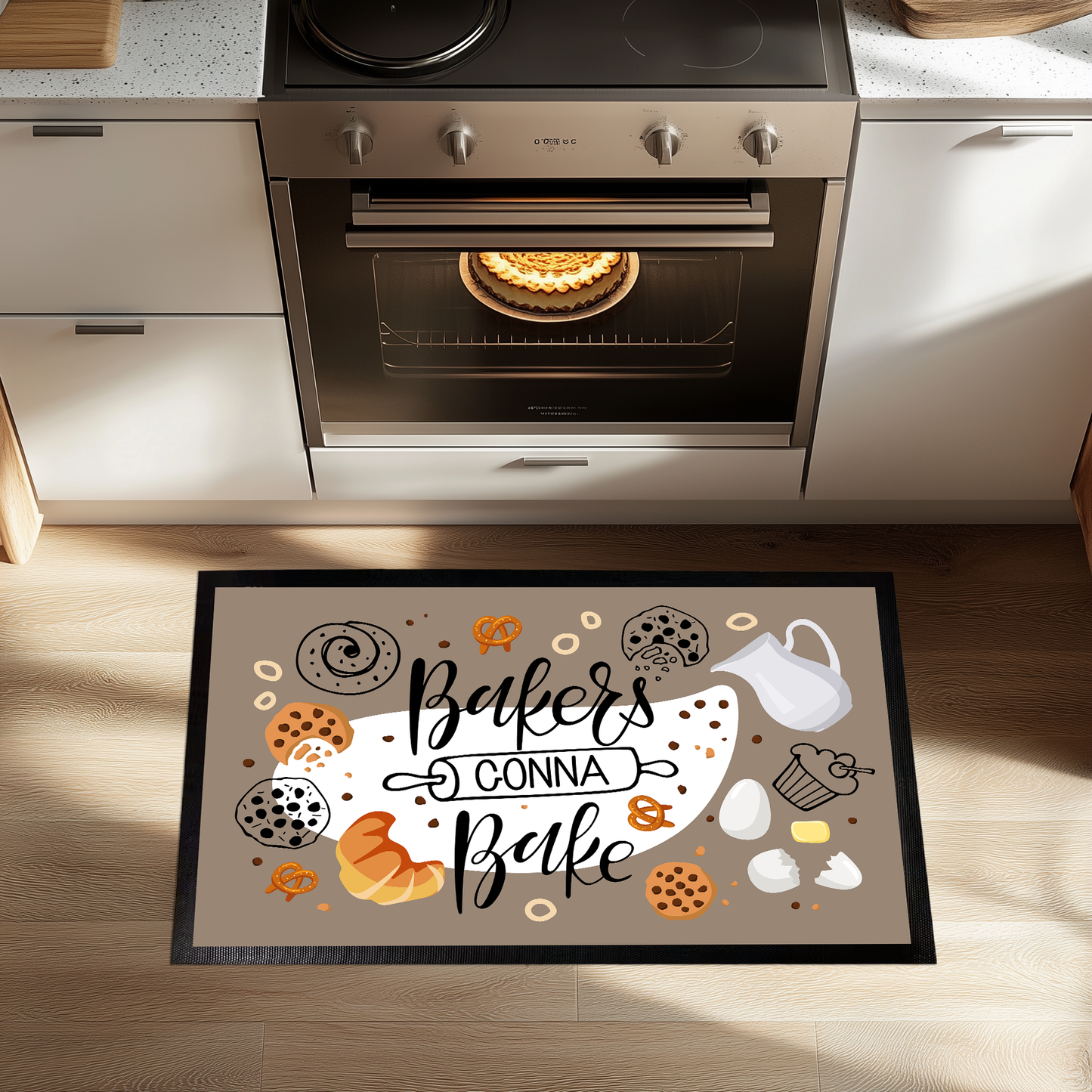 Cute Printed Kitchen Rug, Non-Slip & Washable, Perfect Housewarming Gift