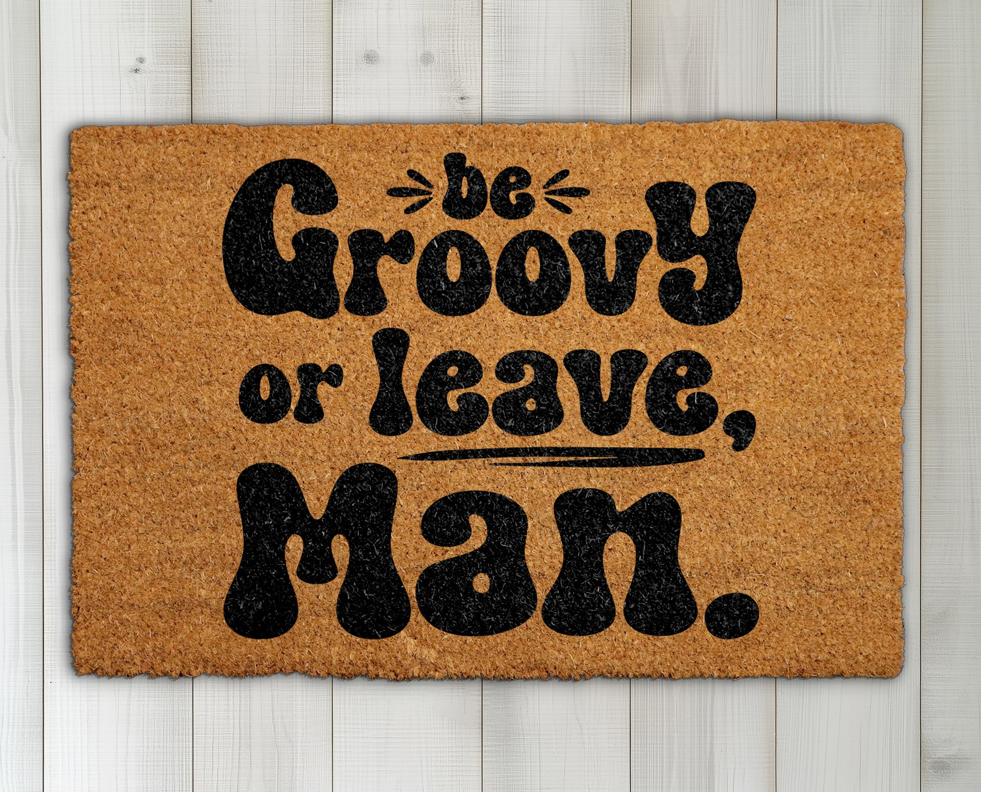 Groovy Welcome: Retro 70s Doormat, Funny Housewarming Gift