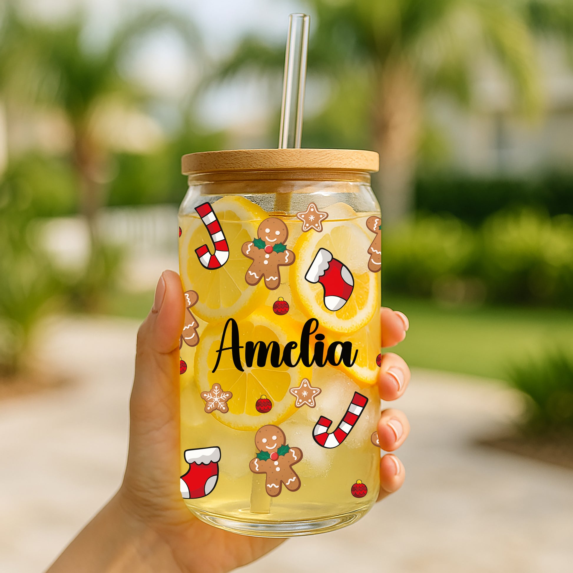 Personalized Gingerbread Cup, Kids' Christmas Tumbler, Festive Stocking Stuffer Gift