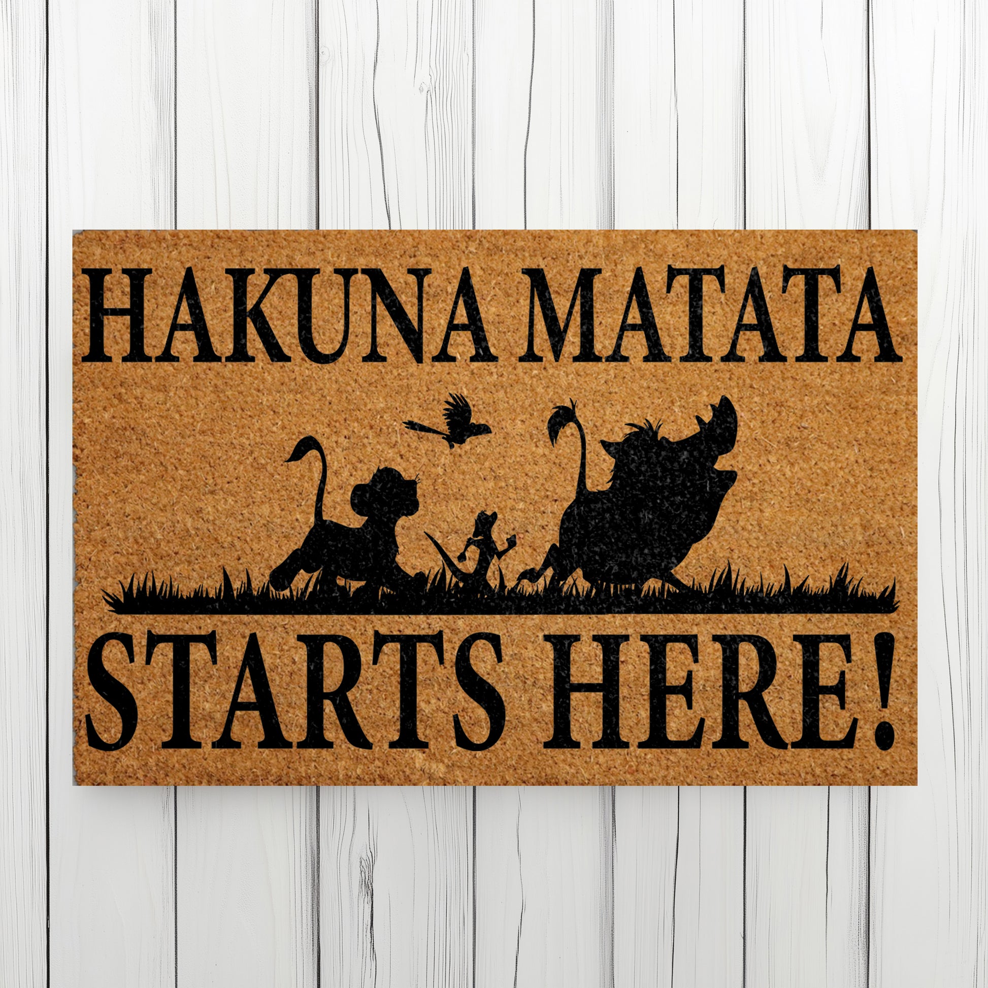 Lion King Welcome Mat, Timon Pumbaa Porch Rug, Home Decor.