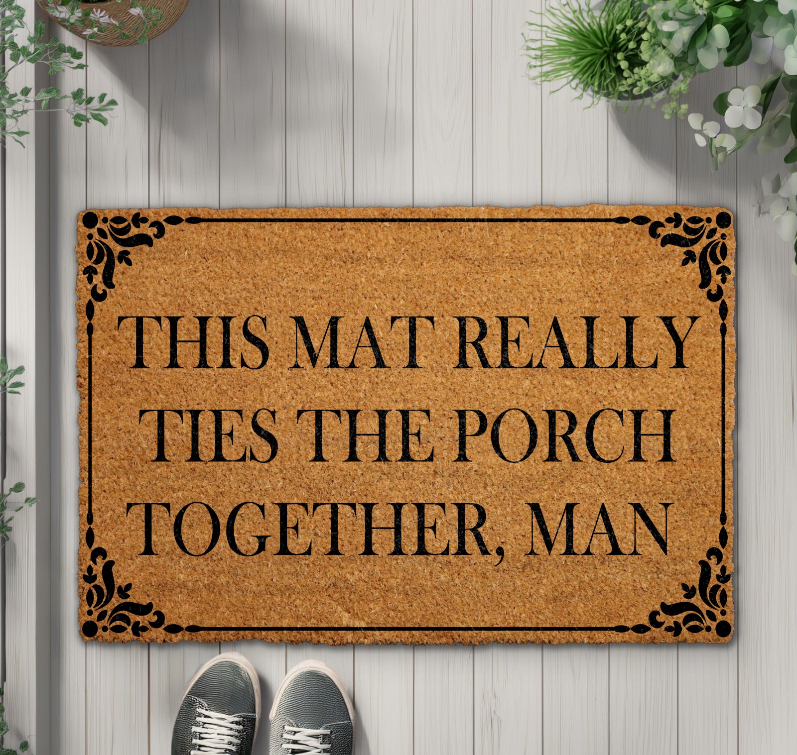 Movie Lovers Housewarming Gift: Funny Front Porch Decor Rug!