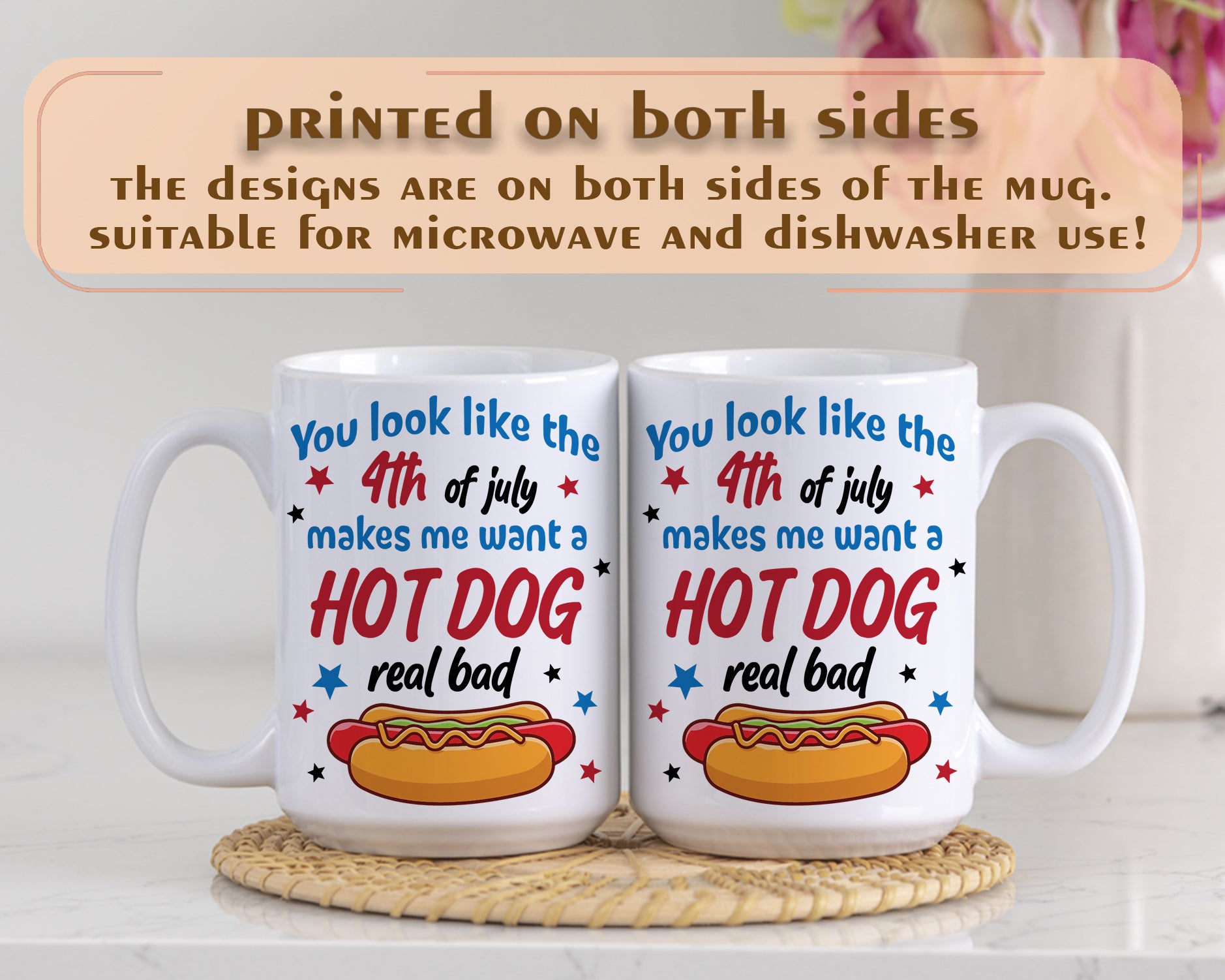 Hilarious Hot Dog Fourth of July Ceramic Mug Collection