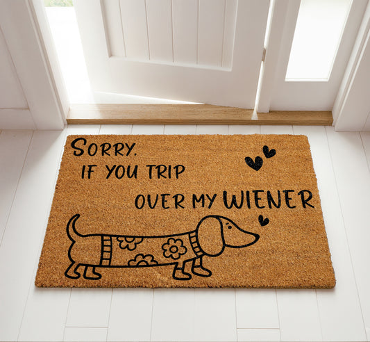 Dachshund Welcome Mat: Funny Housewarming Gift with Wiener Doormat