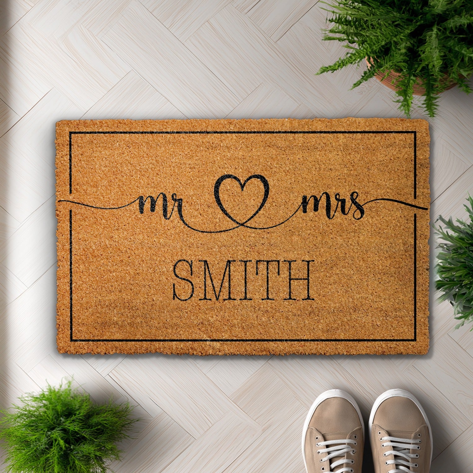 Personalized Mr And Mrs Doormat: The Perfect Newlywed Gift!