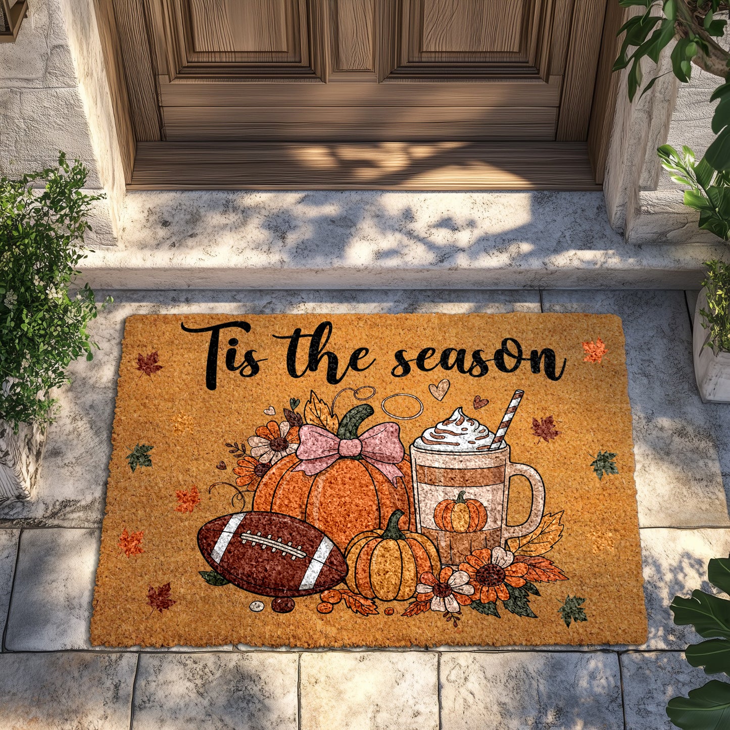 Seasonal Doormats: Pumpkin Spice Latte, Football, Thanksgiving Home Decor