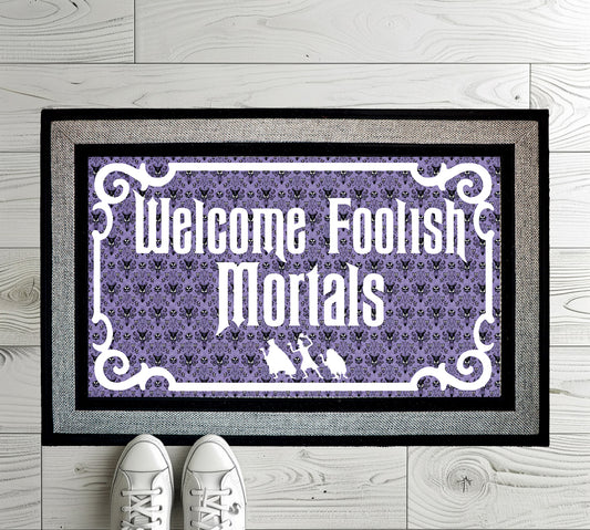 Spooky Disney Doormat, Creepy Halloween Decor for Horror Movie Fans