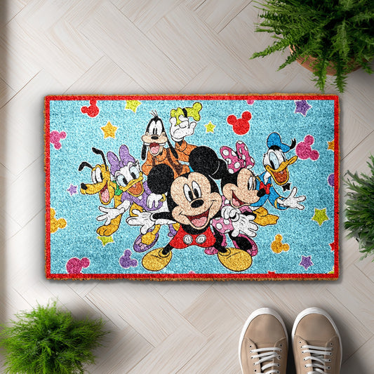 Disney Funny Welcome Mat: Mickey & Friends, Cute Home Decor