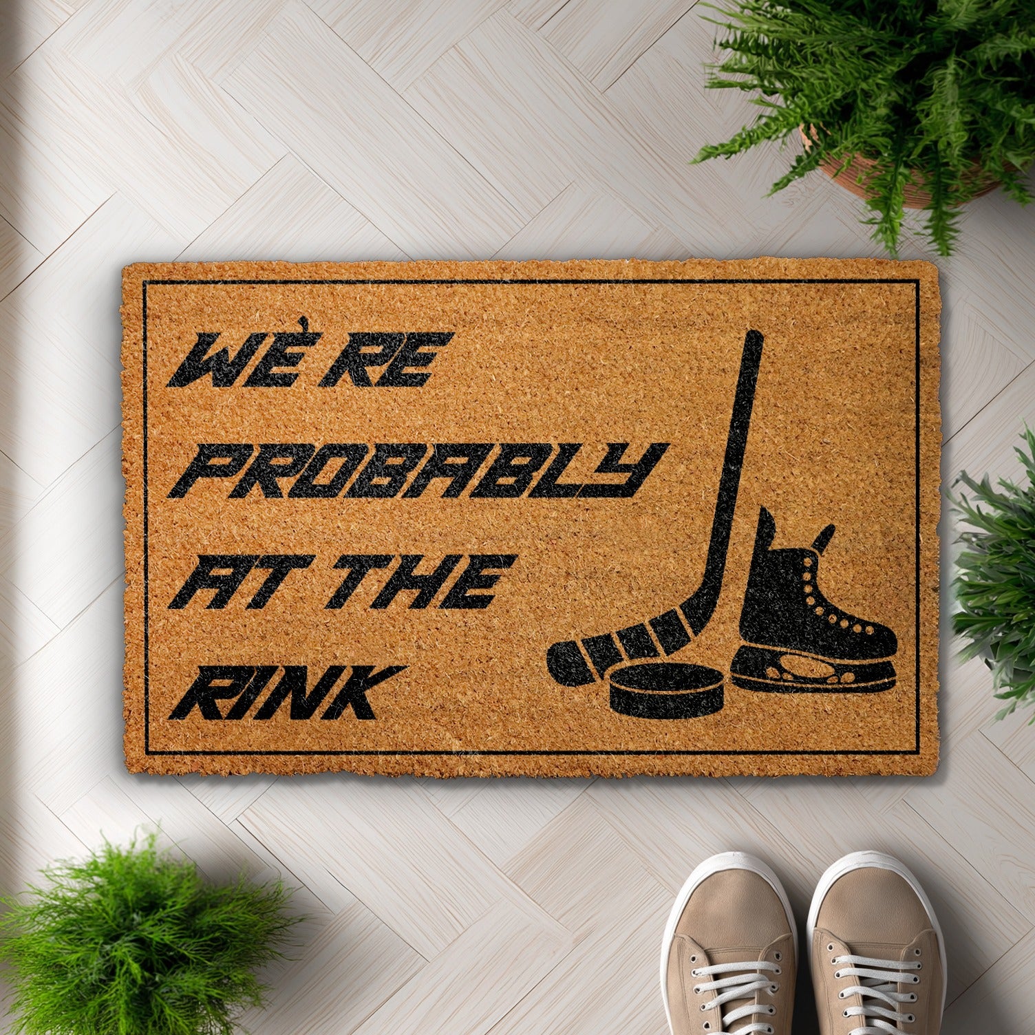 Rink Doormat: Hockey Fan's Welcome Rug, Funny Housewarming Gift