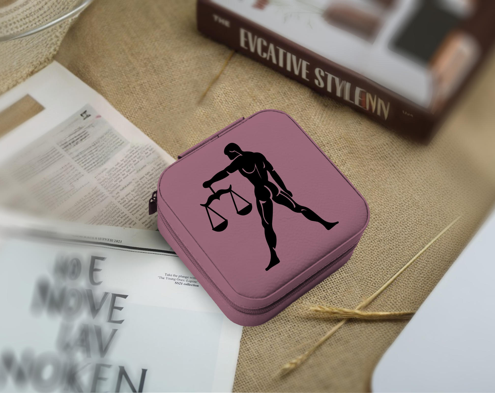 Personalized Zodiac Jewelry Box, Engraved Travel Organizer for Women