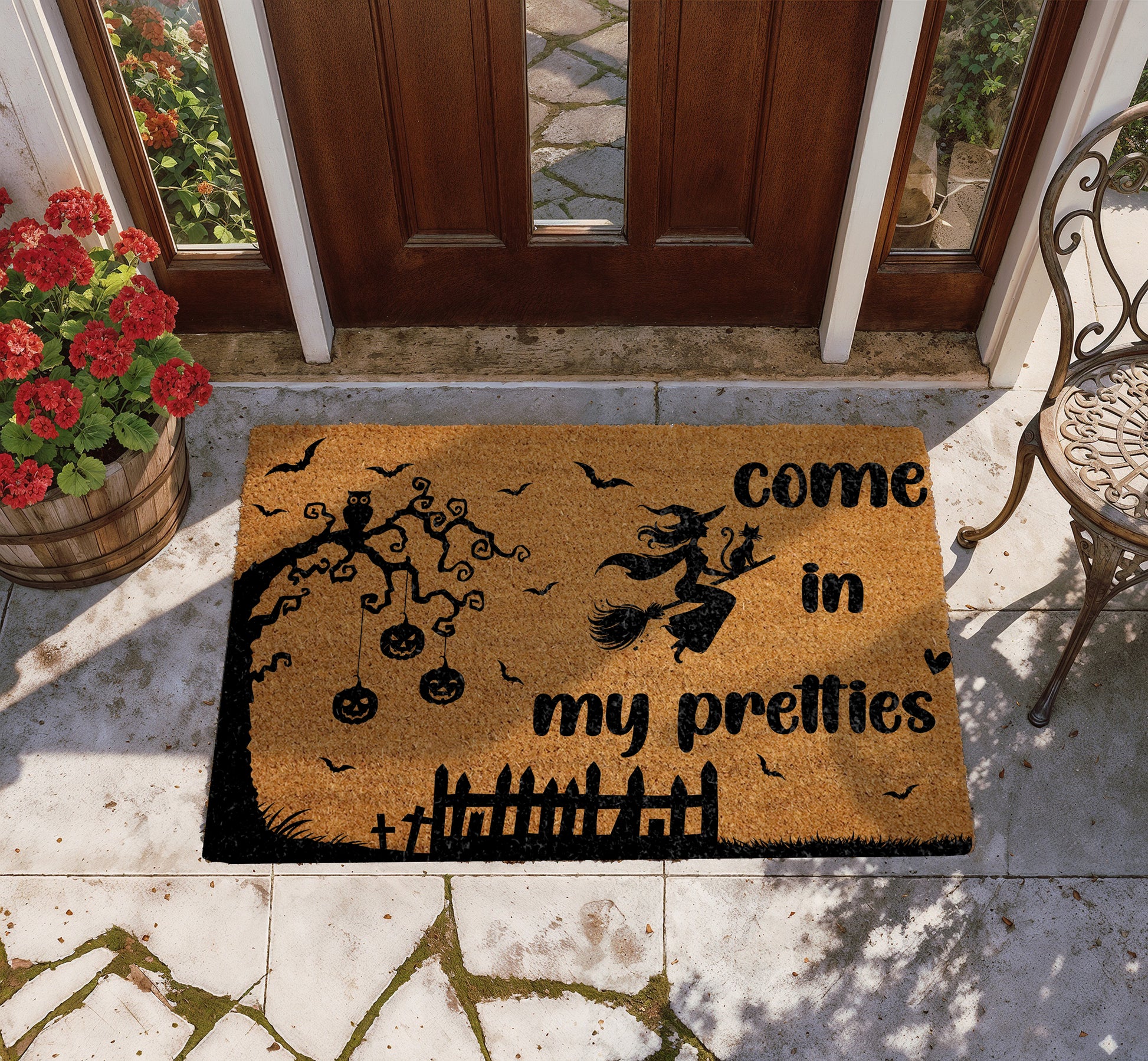 Witch Welcome: Spooky Season Doormat, Funny Housewarming Gift Decor