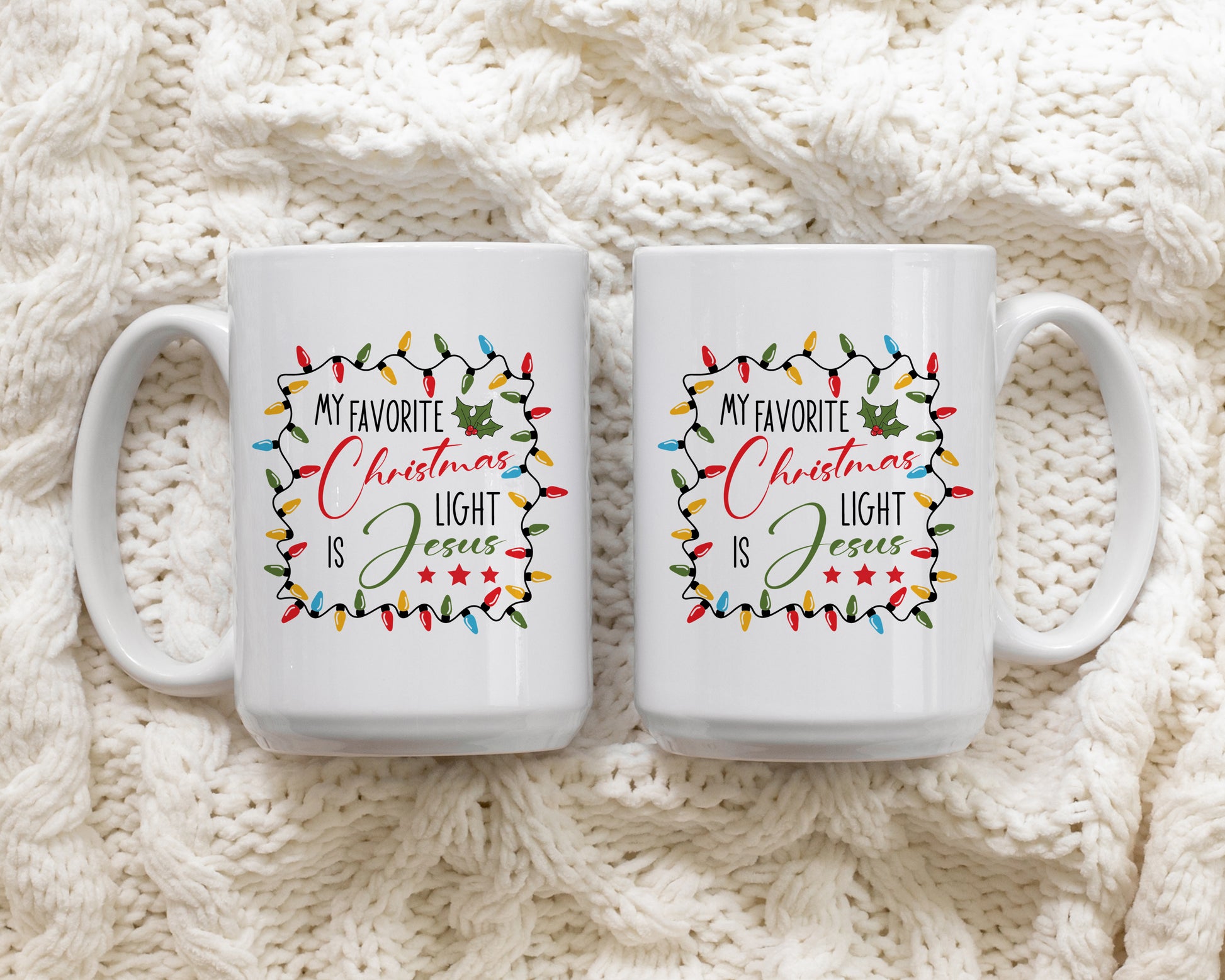 Jesus Lovers Holiday Cup: Christian Christmas Coffee Mug, Religious Xmas