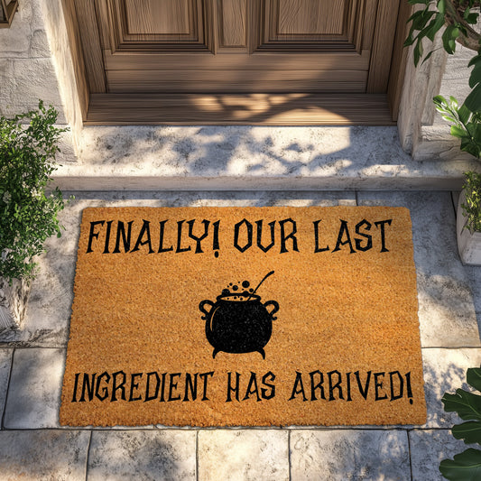 Spooky Season Welcome: Witchy Halloween Doormat for Your Front Porch