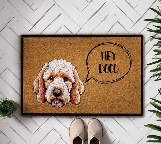 Goldendoodle Labrador Welcome Mat, Home Decor for Dog Lovers