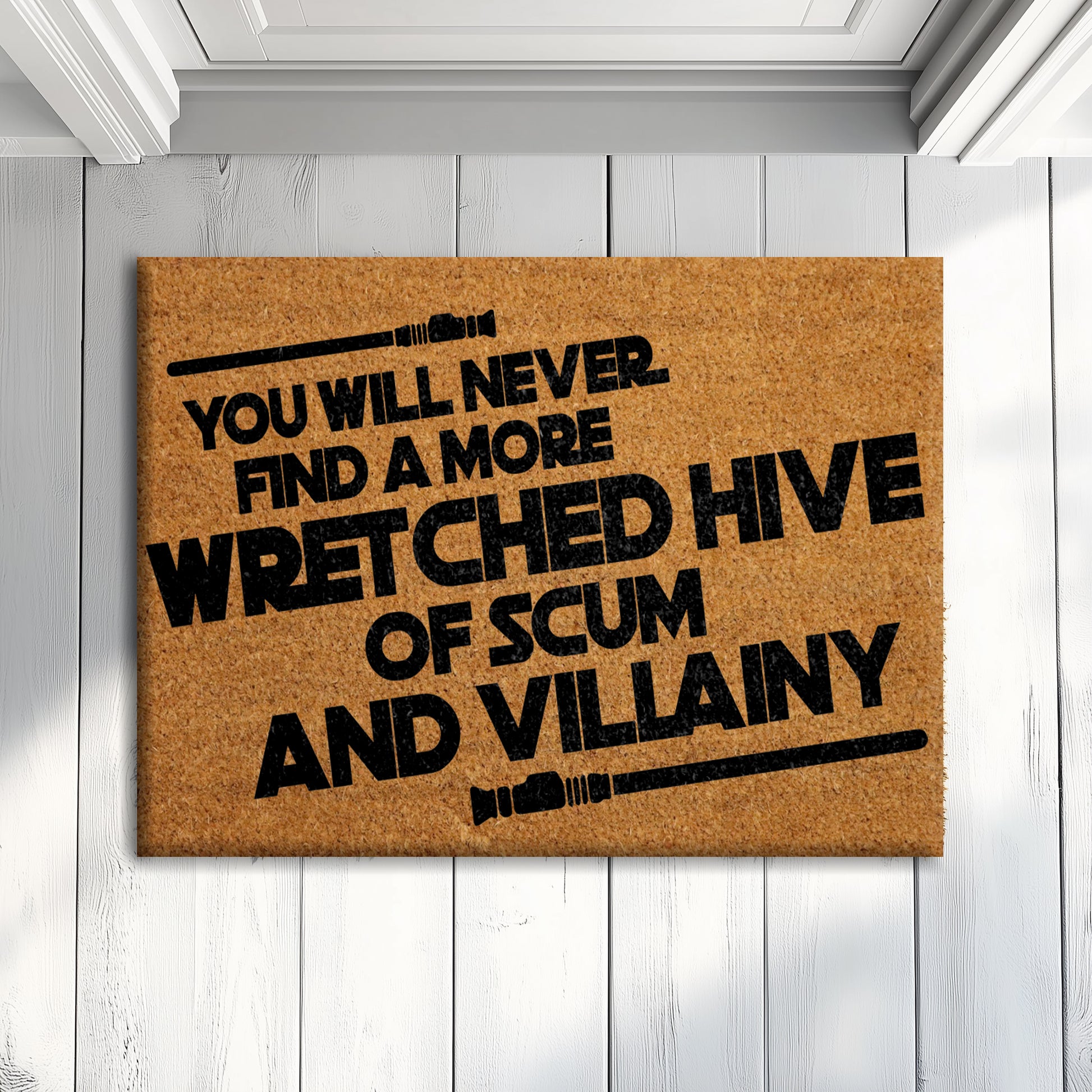 Sci-Fi Fan Rug, Star Wars Doormat, Lightsaber Entryway Mat