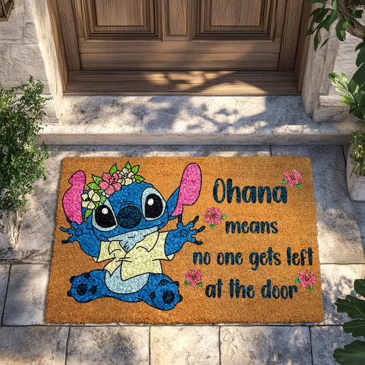 Ohana Means Family Door Mat, Disney Coco Inspired Hawaiian Decor