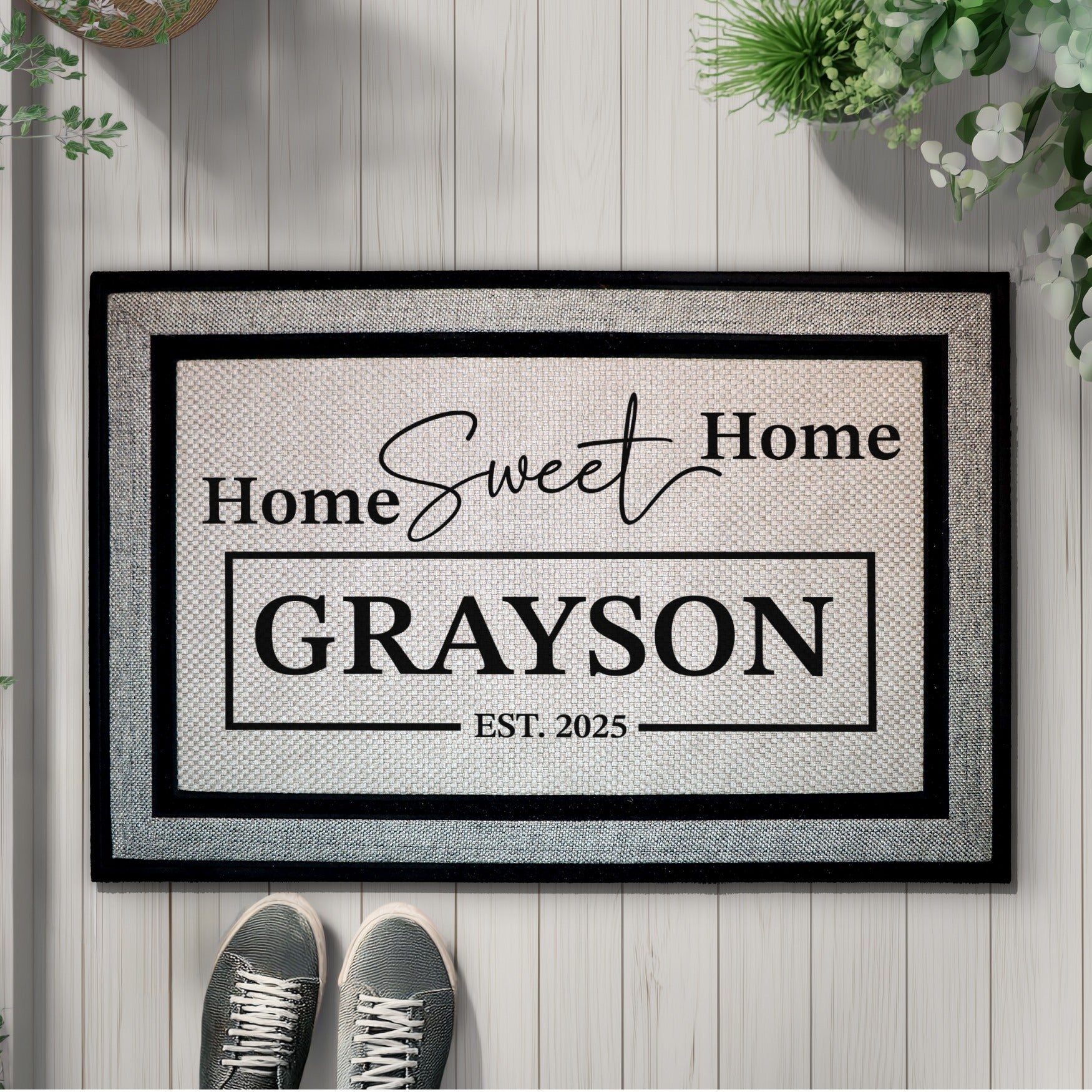 Personalized Last Name Doormat, Custom Family Welcome Mat, Housewarming Gift