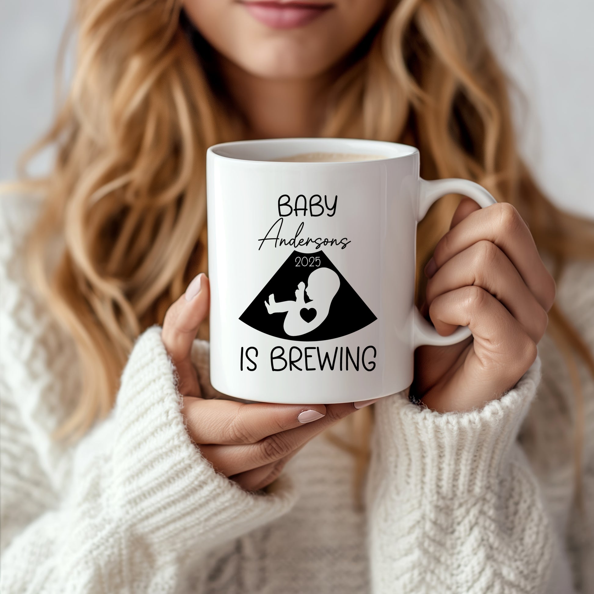 Ultrasound Design Cup, Personalized Baby Shower Gift for Expecting Mom